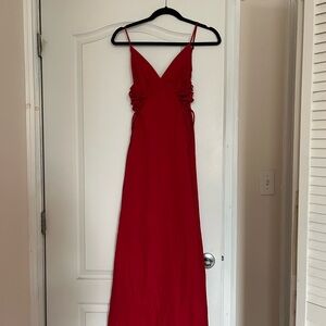 Farm Rio red corset dress